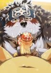  2boys after_fellatio ainu_clothes animal_ears bara belly blush brown_fur chest_hair completely_nude cum cum_in_mouth erection facial fat fat_man fellatio furry furry_male furry_with_furry grey_fur grey_hair headband horkeu_kamui licking licking_penis looking_at_viewer male_focus male_pubic_hair multiple_boys muscular muscular_male nude oral penis pov pubic_hair rossciaco short_hair silver_hair solo_focus stomach sweatdrop tail tokyo_afterschool_summoners tongue tongue_out two-tone_fur uncensored veins veiny_penis wolf_boy wolf_ears wolf_tail yaoi yellow_eyes 