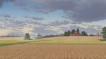  cloud cloudy_sky commentary_request day farm forest highres house landscape mountain nature no_humans original path rice rice_paddy rural scenery signature sky tateyuki transmission_tower tree utility_pole village 