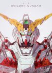  artist_name azzalea character_name english_commentary green_eyes gundam gundam_unicorn highres looking_at_viewer mecha mobile_suit no_humans nt-d portrait science_fiction solo unicorn_gundam v-fin watermark 