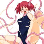  a1 eel hinata_natsumi keroro_gunsou one-piece_swimsuit rape red_hair school_swimsuit solo swimsuit tentacle_sex tentacles tentacles_under_clothes 