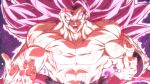  1boy abs aura battle_damage big_hair bracelet broken_mask dirty dragon_ball dragon_ball_heroes goku_black jewelry long_hair male_focus mask muscular muscular_male no_nipples open_mouth pectorals pink_hair red_eyes rom_(20) solo super_saiyan super_saiyan_3 super_saiyan_rose time_breaker_mask topless_male torn_clothes 