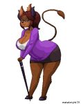  2019 alpha_channel animated anthro big_breasts bovid bovine breasts brown_fur brown_hair cane canid canine cattle clothing digital_media_(artwork) eyewear female fur glasses hair hoodie hooves horn hybrid looking_at_viewer mammal mataknight pixel_(artwork) pixel_animation simple_background skirt smile swan_lovejoy thick_thighs transparent_background wide_hips 
