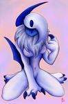  absol anthro breasts chest_tuft female fur kneeling nintendo nipples nude pok&#233;mon pok&#233;morph pokemon solo tuft unknown_artist video_games 