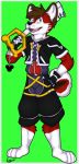  canid canine canis curled_tail domestic_dog husky keyblade kingdom_hearts mammal melee_weapon square_enix video_games weapon 