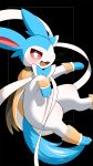  absurdres alternate_color blush bright_pupils commentary_request fang highres kashiwa_gnu looking_at_viewer no_humans open_mouth pokemon pokemon_(creature) pokemon_(game) pokemon_unite red_eyes shiny_pokemon solo sylveon toes tongue 
