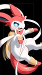  absurdres blue_eyes blush bright_pupils commentary_request fang highres kashiwa_gnu looking_at_viewer no_humans open_mouth pokemon pokemon_(creature) pokemon_(game) pokemon_unite solo sylveon toes tongue 