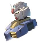  aqua_eyes commentary_request cropped_torso from_side gundam highres looking_down mecha mobile_suit mobile_suit_gundam no_humans rx-78-2 science_fiction solo takahashi_masaki v-fin 