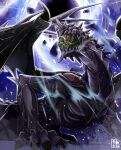  anankos black_hole claws dragon english_commentary extra_eyes fire_emblem fire_emblem_fates miyuki_takahashi monster night night_sky no_humans sky wings 