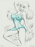  animaniacs anthro breasts chemise clothed clothing female julius_zimmerman looking_at_viewer mammal minerva_mink mink mustelid nightgown nipples pose pussy skimpy solo zimmerman 
