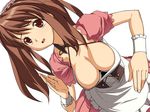  a1 asahina_mikuru bangs breasts corset downblouse large_breasts nipple_slip nipples solo suzumiya_haruhi_no_yuuutsu twintails waitress 
