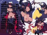  2girls :3 aetherion argyle ass_visible_through_thighs black_hair black_legwear breasts brown_hair choker cleavage closed_eyes demon_girl dog_tail full_body headpat highres hololive horns inugami_korone lap_pillow looking_at_viewer maid_headdress medium_breasts multicolored_hair multiple_girls multiple_views navel nipple_piercing nipples original piercing red_eyes red_hair shindan_maker tail tail_wagging thighhighs two-tone_hair virtual_youtuber 