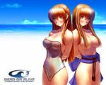  beach bikini convenient_censoring day dead_or_alive ebina_souichi kasumi_(doa) multiple_girls outdoors swimsuit 
