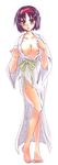  barefoot blush breasts erika erika_(pokemon) gym_leader long_image nipples open_clothes pokemon tall_image 