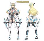  1girl absurdres android artist_request bangs blonde_hair blue_eyes breasts concept_art di_allez_series doll_joints full_body high_heels highres joints long_hair mechanical_arms mechanical_legs medium_breasts multiple_views navel official_art phantasy_star phantasy_star_online_2 sidelocks very_long_hair 