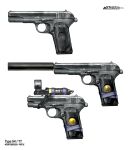  asterozoa emoji english_commentary gun handgun highres no_humans original pistol scope suppressor tokarev_tt-33 trigger weapon weapon_focus 