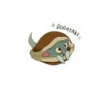  dorayaki dreepy food highres in_food looking_up no_humans oimo_ken_pi open_mouth pokemon pokemon_(creature) simple_background solo tongue wagashi white_background yellow_eyes 