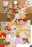  breasts chip_&#039;n_dale_rescue_rangers chip_'n_dale_rescue_rangers chip_(cdrr) chipmunk comic dale dale_(cdrr) deer_bambi disney female fingering gadget_hackwrench licking male mammal mouse rodent sweat tongue 