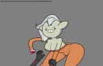 absurd_res alien alien_humanoid angry bent_over big_breasts big_butt blood bodily_fluids bravest_warriors breasts butt cartoon_hangover clothed clothing crouching digital_media_(artwork) fan_character female fist fisting frederator front_view grey_(the_cartoon_love) grey_background grey_body grey_hair hair hi_res humanoid male merewif model_sheet not_furry partially_clothed penetration prison_suit simple_background solo suit text the_cartoon_love thick_thighs