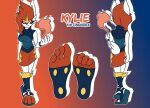 4_toes anthro bottomwear cinderace clothing feet female fire foot_fetish foot_focus footwear generation_8_pokemon humanoid_feet inkicrow kylie_(disambiguation) kylie_(inkicrow) lagomorph leporid mammal model_sheet nintendo plantigrade pokemon pokemon_(species) rabbit sandals skirt solo toe_curl toes