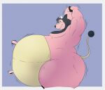 2023 a-side anthro arms_above_head belly big_belly big_butt big_udders butt generation_2_pokemon hi_res horn hyper hyper_udders male miltank mouth_closed nintendo nude overweight overweight_anthro overweight_male pokemon pokemon_(species) raised_tail side_view smile solo tail teats udders