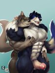 anthro big_penis border_collie canid canine canis collie domestic_dog dreamworks duo genitals herding_dog hi_res humanoid_genitalia humanoid_penis male male/male mammal mason_(trivolmckenley) mr._wolf_(the_bad_guys) muscular muscular_male nexus pastoral_dog penis sheepdog the_bad_guys