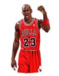  1boy baseball_uniform basketball basketball_jersey basketball_uniform chicago_bulls dark-skinned_male dark_skin jersey looking_at_viewer male_focus michael_jordan national_basketball_association non-web_source simple_background solo sportswear 