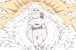 anthro avian big_breasts bird breasts clothing clover_(undertale_yellow) divine duo female hair holy huge_breasts human long_hair male mammal martlet_(undertale_yellow) signirsol soul toga undertale_(series) undertale_yellow wide_hips
