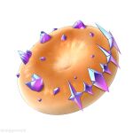 bagel coco_(taiggerrock) commentary english_commentary food_focus foodification gem highres hololive hololive_english koseki_bijou no_humans simple_background twitter_username virtual_youtuber white_background 