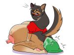 4:3 anal anal_masturbation anthro big_breasts big_nipples black_eyebrows black_hair black_nose blue_eyes blush breasts brown_body brown_fur canid canine clothed clothing dildo eyebrows feet female fur hair huge_breasts inner_ear_fluff mammal masturbation naughtyraccoon nipples pawpads pink_nipples pink_pawpads sex_toy shaded shirt simple_background solo tail tan_inner_ear_fluff toes topwear tuft white_background