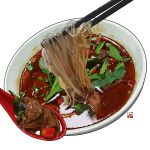  bowl chili_pepper chopsticks commentary english_commentary food food_focus no_humans noodles original shiny simple_background soup spoon spring_onion studiolg vegetable white_background 