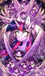 absurd_res chest_tuft equid equine female friendship_is_magic fur glowing glowing_eyes hair hasbro hi_res horn mammal my_little_pony pink_body pink_fur purple_hair rico_chan seraph_(angel) tuft twilight_sparkle_(mlp) white_eyes winged_unicorn wings