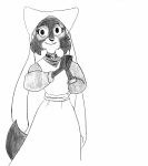 absurd_res canid canine clothing disney efradraws fox fur graphite_(artwork) headgear headwear hi_res maid_marian mammal medieval medieval_clothing medieval_fantasy monochrome multicolored_body multicolored_fur pencil_(artwork) robin_hood_(disney) sketch traditional_media_(artwork)