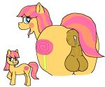 animal_genitalia anus balls blue_eyes blush bodily_fluids butt candy cum cum_in_ass cum_inside cutie_mark dessert drooling equid equine equine_balls equine_genitalia eyelashes fan_character food fur genital_fluids genitals gynomorph hair hasbro heart_eyes heart_symbol horse intersex lollipop looking_back mammal multicolored_hair my_little_pony pecorino perineum pony presenting presenting_anus presenting_hindquarters presenting_pussy puffy_anus pussy saliva smile solo sweetswirl tail tan_body tan_fur