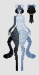 2_tails andromorph animal_humanoid anthro blue_body cat_humanoid cobramelon digital_media_(artwork) felid felid_humanoid feline feline_humanoid fur gem_(cobramelon) humanoid hybrid intersex mammal mammal_humanoid multi_tail multicolored_body multicolored_fur pantherine pixel_(artwork) simple_background solo striped_body striped_fur stripes tail thick_thighs tiger two_tone_body two_tone_fur