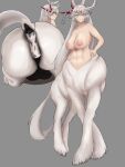 abs anus bottomwear breasts butt centaur clothed clothing covered_pussy equid equid_taur equine_anus female hi_res humanoid_taur loincloth loincloth_only looking_at_viewer machetlily mammal mammal_taur muscular muscular_female nipples presenting presenting_hindquarters smile solo taur teats topless