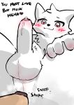 absurd_res anthro balls blush bodily_fluids boy_kisser_(meme) butt_sniffing canid canine close-up duo english_text erection foreskin fox fur genital_fluids genitals heart_eyes heart_symbol hi_res kawa_(artist) leg_grab looking_at_another male male/male mammal meme paws penis perineum precum smile sniffing text thigh_grab white_body white_fur