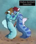ambiguous_gender blue_body blue_penis blue_scales blush bodily_fluids brown_hair cel_shading claws cum cum_in_pussy cum_inside diglett dorsal_fin duo ear_fins ejaculation ejaculation_while_penetrated eyes_closed face_gills fin fish fusion generation_1_pokemon generation_2_pokemon genital_fluids genitals gills hair holding_onto_partner horn humanoid hybrid intersex intersex/intersex long_body maleherm marine markings membrane_(anatomy) merfolk nintendo open_mouth partially_obscured penetration penile penile_penetration penis penis_in_pussy pokemon pokemon_(species) pokemon_fusion prehensile_penis puppetmaster13uwu red_hair remoraid scales shaded shiny_pokemon split_form striped_markings stripes text_box underwater vaginal vaginal_penetration water webbed_hands