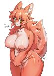 2024 anthro areola big_breasts big_nipples breasts canid canine chest_tuft countershading cursedanchovy digital_media_(artwork) female fox fur glistening glistening_body glistening_breasts hair hands_together hi_res inner_ear_fluff mammal multicolored_body multicolored_fur neck_tuft nipples orange_body orange_ears orange_eyes orange_fur orange_hair orange_tail pink_areola pink_nipples portrait raised_tail rosy_cheeks simple_background smile solo tail thick_thighs three-quarter_portrait tuft two_tone_body two_tone_face two_tone_fur two_tone_tail unnamed_fox_(utterangle) white_background