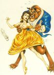  beast beauty_and_the_beast belle disney joseph_michael_linsner 