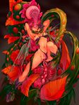  fairy female flower green_tentacles mermaid_(artist) nipples oral pink_hair plant pussy rape restrained struggling tentacle vaginal wings 