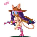 absurd_res anthro cowgirl_outfit female feral hi_res poni_(ichduhernz) solo
