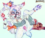  absurd_res accessory ahegao alepuss anthro anus blush blush_lines bodily_fluids bow_ribbon bracelet braided_hair breasts bright_colors deer disembodied_hand duo eyewear eyewear_only female flower flower_in_hair fluffy fur genitals ghost_hands glasses glasses_only hair hair_accessory hair_bow hair_ribbon hi_res hooves jewelry lexxie_deer looking_pleasured lying male male/female mammal nude on_back plant plushie pussy ribbons saliva saliva_on_tongue saliva_string small_breasts spiked_bracelet spikes spread_legs spread_pussy spreading thick_thighs wearing_glasses white_body white_fur 