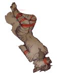  alpha_channel anthro arms_tied arms_tied_behind_back bdsm biped bondage bound cizek distortist fluffy fluffy_tail fur grey_body grey_fur grey_markings hands_behind_back hi_res hyena legs_lifted legs_tied male male_anthro mammal markings muzzle_(object) muzzled navel nude red_rope restraints rope rope_bondage rope_muzzle simple_background solo striped_hyena tail transparent_background upside_down 