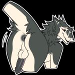  anus backsack balls bent_over genitals hi_res looking_at_viewer looking_back looking_back_at_viewer male penis perineum raised_tail rinnie ruttingstrap s.o.mikhail sergal smile solo tail 