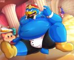  anthro avian bandana_waddle_dee big_butt bird butt duo genitals group hi_res king_dedede kirby kirby_(series) male male/male murderdroid_(artist) nintendo penis slightly_chubby slightly_chubby_male solo trio waddle_dee 