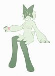  :3 absurd_res anthro breasts female generation_9_pokemon hi_res looking_at_viewer meowscarada miliandpaint nintendo nude pokemon pokemon_(species) simple_background sitting small_breasts smile solo white_background 
