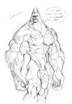  abs after_transformation anthro balls canid canine canis casual_exposure casual_nudity claws english_text ephorox eric_(ephorox) exposed fur furry_arms genitals growling humanoid_genitalia humanoid_penis implied_transformation male mammal muscular muscular_male mythological_canine mythological_creature mythology nipples nude penis sharp_teeth solo teeth text thought_bubble vein veiny_arms veiny_penis were werecanid werecanine werewolf wolf wolf_ears 