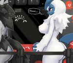  2021 absol anthro big_breasts big_butt black_body black_fur black_hair blue_body breasts butt duo english_text exposure_variation female fur generation_3_pokemon grey_body grey_fur hair hands_together hi_res mightyena multicolored_body multicolored_fur nintendo nipples nude_anthro nude_female ozoneserpent pink_nipples pokemon pokemon_(species) red_eyes tail text thick_thighs thought_bubble two_tone_body two_tone_fur waiting_in_line white_body white_fur white_hair 