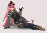  absurdres breasts girls&#039;_frontline gloves goggles griffin_&amp;_kryuger highres holster large_breasts long_sleeves looking_at_viewer pink_hair sig_mcx_(girls&#039;_frontline) tactical_clothes tascalate tattoo 
