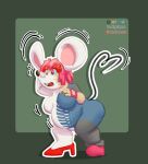  absurd_res clothing dustyerror female gain hi_res human mammal mario_bros mouse ms._mowz murid murine nintendo obese overalls overweight paper_mario raised_tail rat rodent tail transformation weight_gain weights 